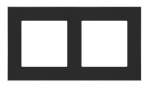 Simon 55 WMDZ-TRD2.163-149 Ramka 2-krotna DUO; Czarna, podstawa chrom