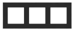 Simon 55 WMDZ-TRD3.163-149 Ramka 3-krotna DUO; Czarna, podstawa chrom