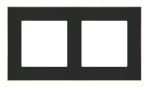 Simon 55 WMDZ-TRD2.166-149 Ramka 2-krotna DUO; Czarna, podstawa złota