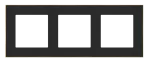 Simon 55 WMDZ-TRD3.166-149 Ramka 3-krotna DUO; Czarna, podstawa złota