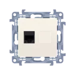 Simon 10 wc-t1xxxxx-01-41xx Gniazdo telefoniczne pojedyncze RJ11 (moduł); kremowy