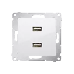 Simon 54 WMDZ-C2USBx-011 Ładowarka 2 x USB (moduł), 2.1 A, 5V DC, 230V; biały