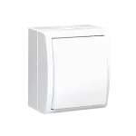 Simon Aquarius WMQL-3600xx-1011 Łącznik schodowy bryzgoszczelny IP54, bez piktogramu 10AX, 250V~, zaciski śrubowe; biały