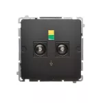 Simon Basic WMUE-012000-Y013 Gniazdo ekwipotencjalne podwójne (moduł); czarny