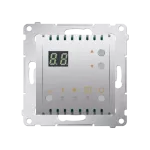 Simon 54 WMDR-141xx1-043 Regulator temperatury z wyświetlaczem z czujnikiem wewnętrznym (moduł) 16(2) A, 230V~; srebrny mat