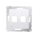 Simon 54 WMDK-P2xxxx-011AB Pokrywa gniazd teleinformatycznych na Keystone płaska podwójna (moduł); antybakteryjny biały