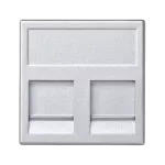 Simon Connect TSC-KB76-8 Płytka K45, 2x RJ z osłoną; uniwersalna; aluminium