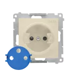 Simon 55 WMDW-TGD1ZP-144 Pokrywa gniazda wtyczkowego pojedynczego z kluczem DATA do: SGZ1CM/ SGZ1M; Szampański mat