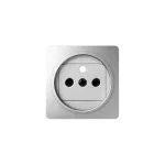 Simon 82 W8-2068-93xxx-xxxx Pokrywa gniazda pojedynczego z uziemieniem z przesłonami; aluminium