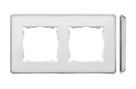 Simon 82 Detail W8-201620-244-xxxx Ramka 2-krotna, Detail SELECT-metal, BIAŁA / podstawa Chrom