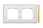 Simon 82 Detail W8-201620-245-xxxx Ramka 2-krotna, Detail SELECT-metal, BIAŁA / podstawa Złota