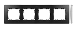 Simon 82 Detail W8-201640-241-xxxx Ramka 4-krotna, Detail SELECT-metal, GRAFIT / podstawa Chrom