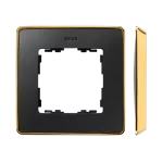 Simon 82 Detail W8-201610-242-xxxx Ramka 1-krotna, Detail SELECT-metal, GRAFIT / podstawa Złota