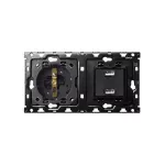 Simon 100 W100-10010223x-039 Zestaw 2-krotny: 1 gniazdo + 1 ładowarka podwójna USB Σ 2,1 A *Do wyczerpania stanów magazynowych