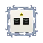 Simon 10 WC-GS2xxxx-01-41xx Gniazdo światłowodowe / optyczne podwójne SC/APC; kremowy