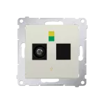 Simon 54 WMDE-011000-041 Gniazdo ekwipotencjalne pojedyncze (moduł); kremowy