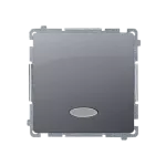 Simon Basic WMUL-0710xx-J011 Łącznik krzyżowy z podświetleniem LED bez piktogramu (moduł) 10AX, 250V~, szybkozłącza; stal inox