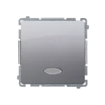 Simon Basic WMUL-0710xx-4011 Łącznik krzyżowy z podświetleniem LED bez piktogramu (moduł) 10AX, 250V~, szybkozłącza; srebrny mat