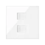 Simon 100 W100-10000006x-130 Pokrywa do gniazda komputerowego 2x (mechanizm); biały