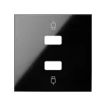 Simon 100 W100-10001090x-138 Pokrywa do gniazda USB podwójnego; czarny