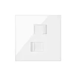 Simon 100 W100-10020111x-130 Panel 1-krotny: 2 gniazda RJ45; biały