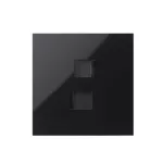 Simon 100 W100-10020111x-138 Panel 1-krotny: 2 gniazda RJ45; czarny