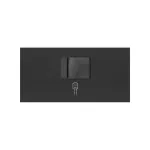 Simon 100 W100-10000005x-238 Pokrywa do gniazda komputerowego 1x (mechanizm 1/2); czarny mat