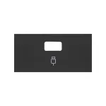 Simon 100 W100-10001091x-238 Pokrywa do gniazda USB pojedynczego (mechanizm 1/2); czarny mat