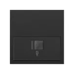 Simon 100 W100-10020106x-238 Panel 1-krotny: 1 gniazdo RJ45; czarny mat