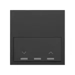 Simon 100 W100-10020116x-238 Panel 1-krotny: iO, 1 klawisz roletowy; czarny mat Do wyczerpania stanów magazynowych