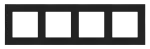 Simon 55 WMDZ-01104x-0149 Ramka 4-krotna LINE; Czarny mat