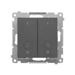 Simon 55 WMDL-TW22A-116 Łącznik dwubiegunowy podwójny (moduł) 16 AX, 250 V~, szybkozłącza; Grafitowy mat