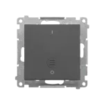 Simon 55 WMDL-0P1xx5-116 Łącznik dwubiegunowy z podświetleniem LED (moduł) 10 AX, 250 V~, szybkozłącza; Grafitowy mat