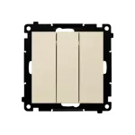 Simon 55 WMDL-031xx4-0144 Łącznik potrójny z podświetleniem LED (moduł) 10 AX, 250 V~, szybkozłącza; Szampański mat