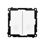 Simon 55 WMDL-TW6-2L2-111 Łącznik schodowy podwójny z podświetleniem – osobne podświetlenie dla każdego klawisza (moduł) 10 AX, 250 V~, szybkozłącza; Biały mat