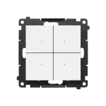 Simon 55 WMDL-TEW4-111 Łącznik elektroniczny 4-krotny z funkcją przycisku lub łącznika czasowego, do sterownia niezależnie 4 obwodami, 230 V (moduł); Biały mat
