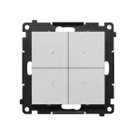 Simon 55 WMDL-TEW4-143 Łącznik elektroniczny 4-krotny z funkcją przycisku lub łącznika czasowego, do sterownia niezależnie 4 obwodami, 230 V (moduł); Aluminium mat