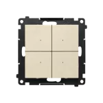 Simon 55 WMDL-TEW4-144 Łącznik elektroniczny 4-krotny z funkcją przycisku lub łącznika czasowego, do sterownia niezależnie 4 obwodami, 230 V (moduł); Szampański mat