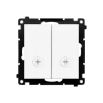 Simon 55 WMDL-TW7-2L-111 Łącznik krzyżowy podwójny z podświetleniem (moduł) 10 AX, 250 V~, szybkozłącza; Biały mat