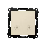 Simon 55 WMDL-TW7-2L-144 Łącznik krzyżowy podwójny z podświetleniem (moduł) 10 AX, 250 V~, szybkozłącza; Szampański mat