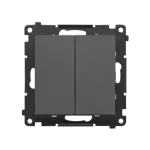 Simon 55 WMDL-TW7-2L2X-116 Łącznik krzyżowy podwójny z podświetleniem bez piktogramu (moduł) 10 AX, szybkozłącza; Grafitowy mat