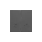 Simon 55 WMDL-K015Lx-116 Klawisz podwójny z oczkami do: SW5L2M, SW6/2L2M, SW7/2L2M; Grafitowy mat