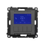 Simon 55 WMDR-18XXX1-116 Termostat programowalny z wyświetlaczem z wew/zewn czujnikiem temperatury, bez sondy (moduł) 16(2) A, 230V~; Grafitowy mat
