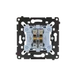 Simon 55 WMDL-0P1xR2-0xx Przycisk podwójny zwierny (mechanizm) 10AX, 250V~, szybkozłącza, czarna rama montażowa