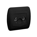 Simon Akord WMAA-41035X-Y013 Gniazdo antenowe R-TV końcowe separowane; czarny mat