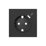 Simon 100 W100-10000050X-238 Pokrywa do gniazda Schuko z zintegrowaną ładowarką 1xUSB C; czarny mat