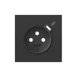 Simon 100 W100-10000169X-238 Pokrywa do gniazda z zintegrowaną ładowarką 1xUSB C; czarny mat