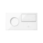 Simon 100 W100-10020261X-130 Panel 2-krotny: 1 gniazdo + 1 ściemniacz + 1 ładowarka USB C (prawa strona); biały