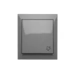 Simon Aquaclick WA-CD1xxxx-xx-18xx Przycisk dzwonek natynkowy, IP44, 10AX, 250V~, zaciski śrubowe; ciemnoszary