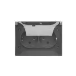 Simon Aquaclick WA-CGSZ2xx-xx-18Ax Gniazdo wtyczkowe natynkowe, Schuko, podwójne kompaktowe, klapka transparentna, IP44, 16A, 250V~, zaciski śrubowe; ciemnoszary